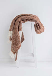 Homeware: Wool Twill Throw - Copper - NZ Made