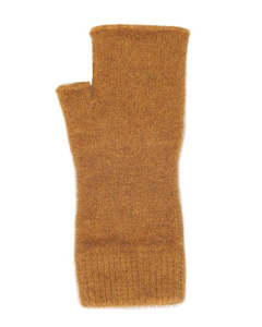 Lothlorian Possum & Merino Plain Fingerless Mitten, Gold