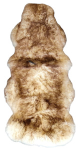 Frontpage: Sheepskin Car Seat Cover - White with Brown Tip - NZ Made