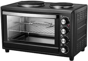 33L Mini Oven with Hotplates-Matt Black