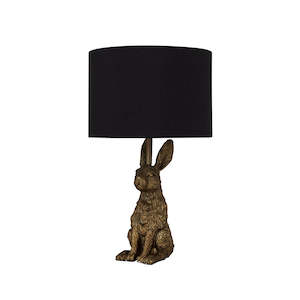 Rabbit Sitting Table Lamp - Gold