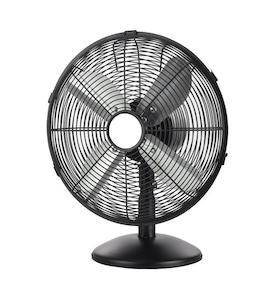 30cm Desk Fan  - Black Metal