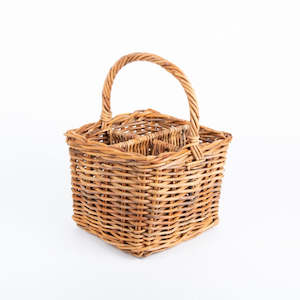 Rattan 4 Bottle Wine Carrier