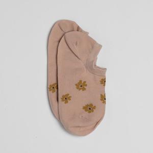 Stella + Gemma No Show Socks - Mustard Flower | Pink