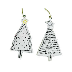 Personal accessories: Christmas Decoration - Tin Trees