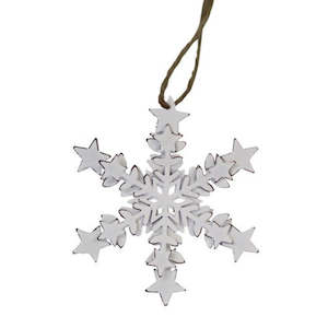 Personal accessories: Christmas Decoration - White Snowflake