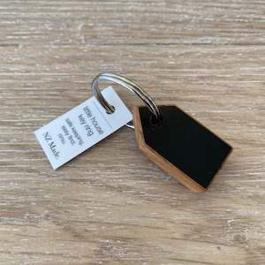 Personal accessories: Rimu House Keyring - Black