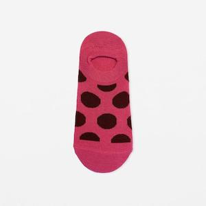 Stella + Gemma Socks - Fuschia with Plum Dots