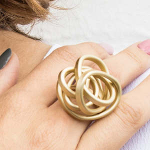 Adjustable Scrunch Ring - Gold