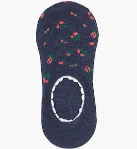 No Show Socks - Mini Floral | Navy