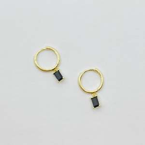 Huggie Earrings - Gold + Gemstone | Assorted