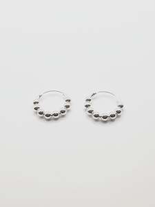 Sterling Silver Earrings - Hoop Balls