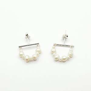 Sterling Silver Earring - Pearl Link