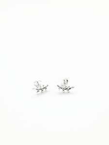 Sterling Silver Earrings - Silver Fern