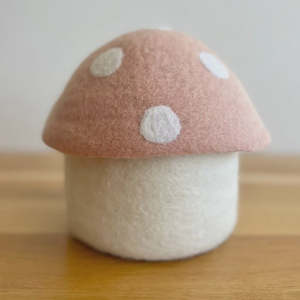 Personal accessories: Felt Toadstool Trinket Boxes - Blush | Medium