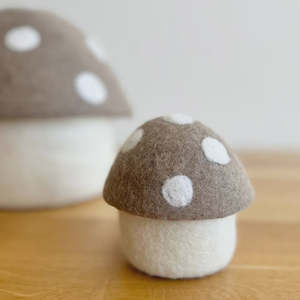 Personal accessories: Felt Toadstool Trinket Boxes - Fawn | Mini