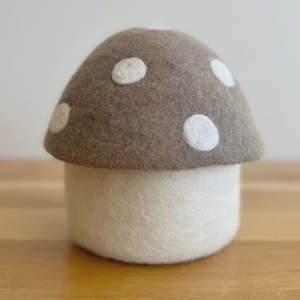 Felt Toadstool Trinket Boxes - Fawn | Medium