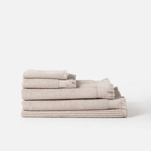 Personal accessories: Citta Ribbed Face Cloths - Oat