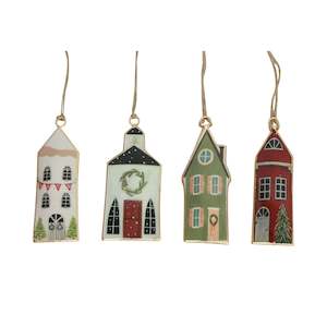 Personal accessories: Christmas - Enamel Houses