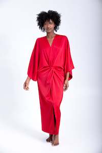 Maxi Kimono fire red