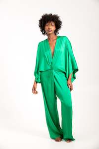 Satin Kimono Jumpsuit