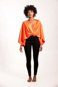 Florence Kimono Top in Triacetate Satin