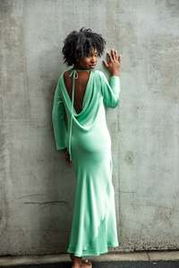 Fashion design: Florence Cowl Neck Dress / Mint