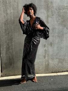 Sequin Maxi Kimono