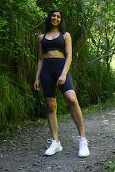 NEW Recycled Repreve Black Biker shorts-long- PRE-ORDER