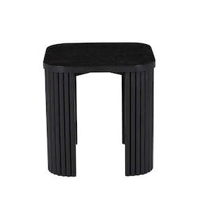 Benjamin Ripple Side Table - Matt Black