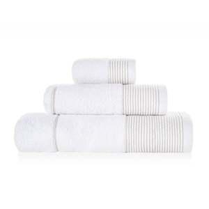 Bedroom 1: Sorema Lane Towel Set - White and Taupe