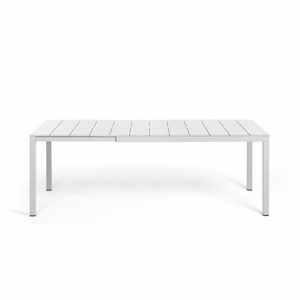 Riva Outdoor Extension Dining Table - 1400 to 2100 White