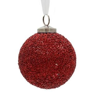 Christmas 1: Christmas Textured Ball Decoration - Set of 6