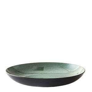 Tableware: Bitz Bowl Dish - Black + Green