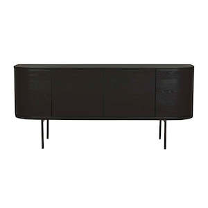 Orson Round Buffet - Matt Black Oak