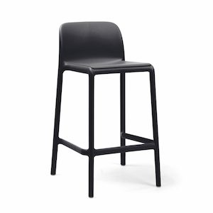 Outdoor Furniture 1: Fiesta Outdoor Low Bar Stool - Charcoal