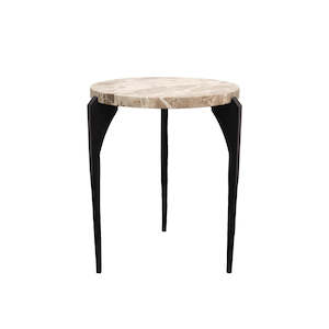 Ariana Side Table - Beige Marble Top