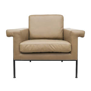 Occasional Chairs Armchairs: Lorenzo Armchair - Beige Leather