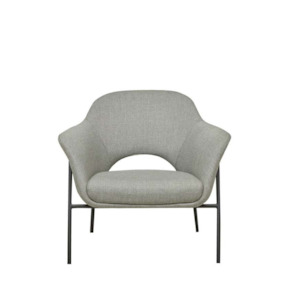 Vittoria Metal Leg Occasional Chair - Winter Grey