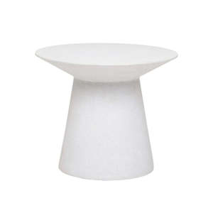 Outdoor Lounge: Livorno Round Outdoor Side Table - White Speckle