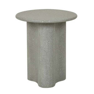 Artie Outdoor Wave Side Table - Sage Speckle