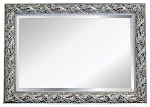 Ornate Vine Leaf Mirror - Antique Silver