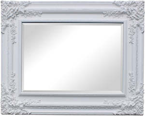 Ornate Mirror - White