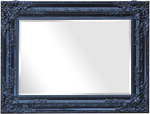 Wall Art Mirrors: Ornate Mirror - Black