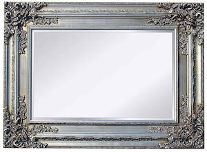 Ornate Mirror - Antique Silver