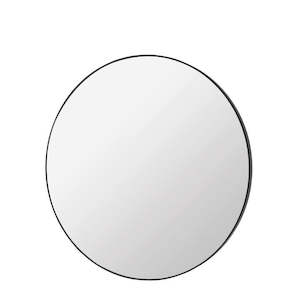 Wall Art Mirrors: Round Mirror Medium - Black