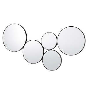 Wall Art Mirrors: Hugo Mirror - Black