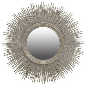 Sun Mirror Round - Silver Leaf