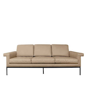 Lorenzo 3 Seater Sofa - Beige Leather