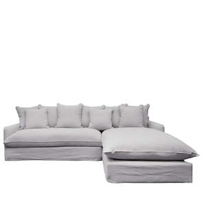 Lotus Slipcover Modular Sofa (R.H.S Chaise) - Cement